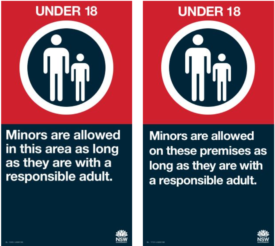 This is an image about minors in a premises