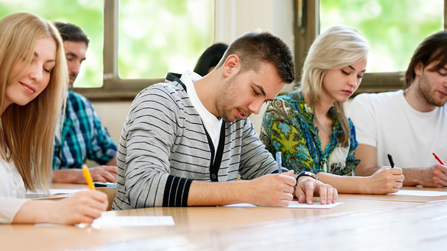 This is an image of taking a test