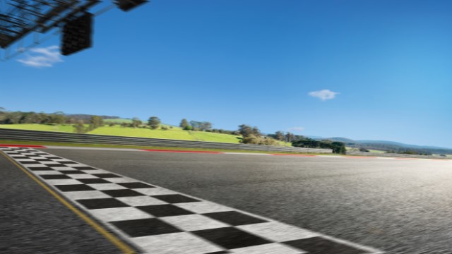 Blurred out race track