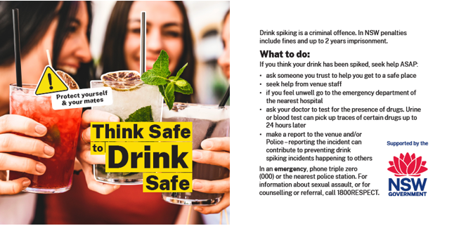 This is an image of the Think Safe to Drink Safe Campaign
