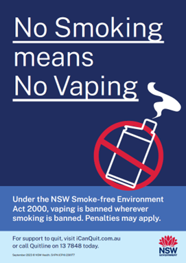 This is an image of a no smoking and no vaping poster